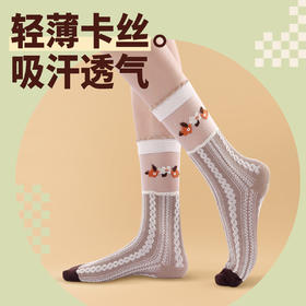 厚木Atsugi日系春秋款小清新中筒女袜三双潮流卡丝混色装 WLC2202