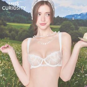 好奇蜜斯性感禁欲系内衣女夏薄防下垂蕾丝法式纯欲文胸罩套装-Anyea 安叶文胸