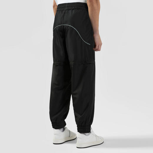 GCDS 男士字母徽标贴花尼龙休闲运动裤 黑色 B1EM3006AW1 99 商品图2