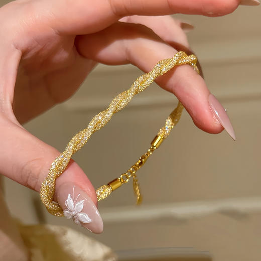 意大利钱袋子手链真的美晕我了……一整条闪闪发光❗️ 装满钻石💎的意大利钱袋子太适合富婆们啦～ 商品图7