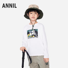 男童圆领长袖针织衫秋季新款安奈儿童装EB531585