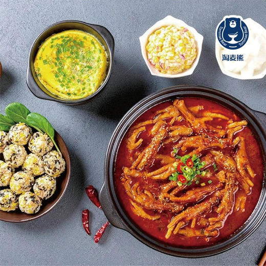 淘麦熊韩式火辣鸡爪（自热）400g 商品图1
