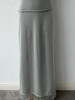 ZAANLI｜ZNSS25020 三醋酸流苏后开衩针织半裙 [ 豆绿 / 米灰 ] 商品缩略图9