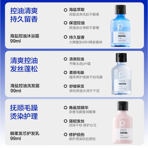 【632优选】柏缇专研系列旅行套装99ml*3（洗发+沐浴+护发）-SH1069 商品图5
