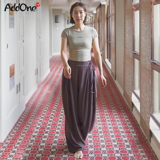 AddOneYoga·+1瑜伽休闲时尚高腰侧腰系带阔腿长裤 商品图3
