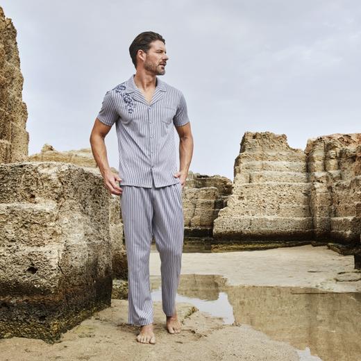 【70S丝光棉提花】SCHIESSER德国舒雅高端铂雅家居服70S,丝光提花双面99-24757U 99-24877P 商品图0