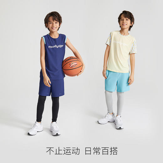 【DR暑假】moodytiger儿童假两件裤夏季冰感防晒速干运动裤22111501 商品图3