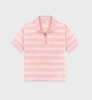 Sporty & Rich - Src Terry Polo - Pink Dolphin Striped - 女装 - Polo衫 - 粉色条纹 商品缩略图0