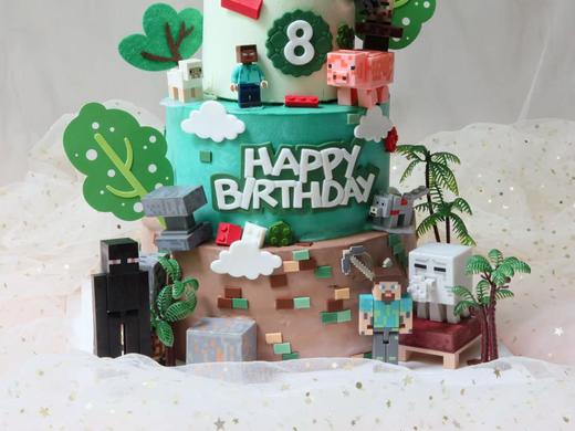男孩款 我的世界主题 三层聚会蛋糕 商品图3