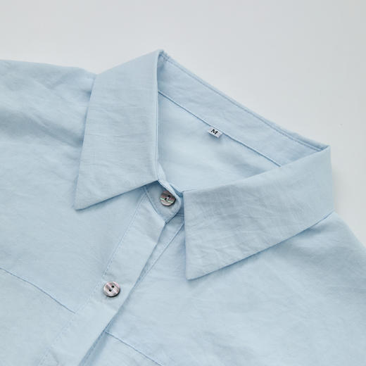 夏日清爽海盐风套装女夏季衬衫搭阔腿裤两件套配饰带H0051075 商品图5