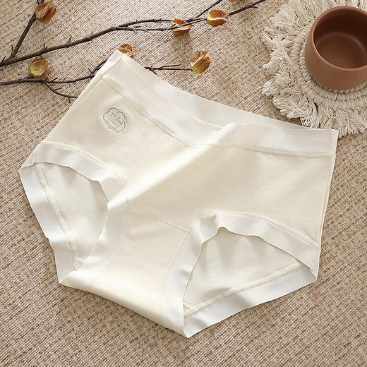【7A抑菌纯棉裆部内裤】女抗菌中腰无痕全棉加长裆大码女士三角裤 商品图8