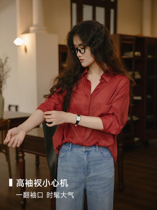 经典男友风衬衫 鲜果冰沙版 oversize天丝苎麻衬衫FCF2SHT039 商品图5