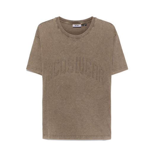 GCDS 男士字母徽标压花棉质圆领短袖T恤 深棕色 B1CM2320JH7 39 商品图0