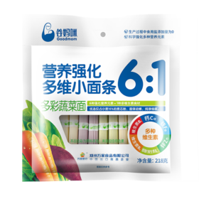 218g谷妈咪多彩蔬菜面6+1