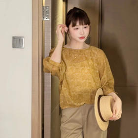 【预售7天】良木礼苎麻印花小衫（5063）