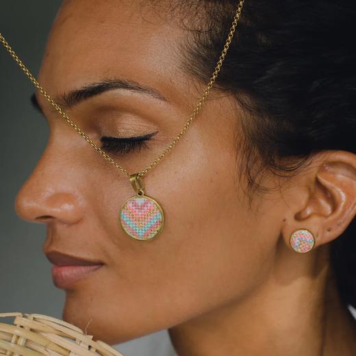 心艺手作：“努苏姆”系列项链 Moonshell Gold Nuusum Necklace in Blue/Pink/Teal 商品图5