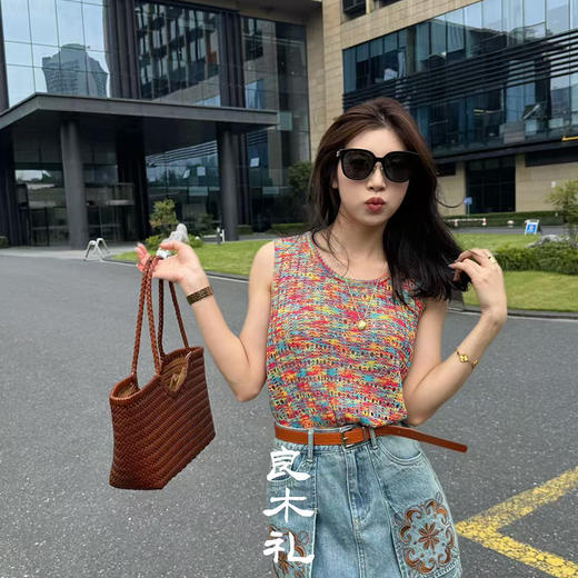 【预售7天】良木礼针织镂空背心（8562） 商品图4