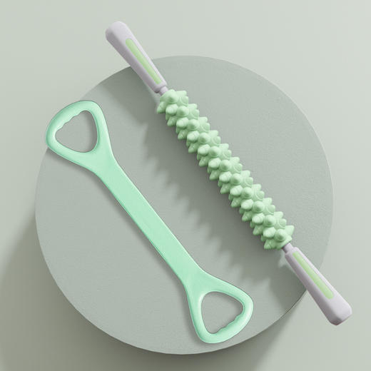 【肌肉放松神器🔥】滚走酸痛，告别水肿！瑜伽按摩狼牙棒，按摩滚轴 小腿肌肉放松神器 滚轮擀大腿琅琊棒，腿部线条管理必备💪薄荷绿/暮光粉/木槿紫，全新配色颜值爆表✨  商品图10