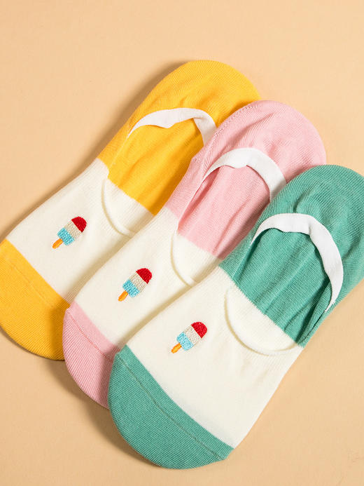 任选5双36.8元 足装秀女隐形袜夏季薄款棉袜浅口防滑吸汗女士船袜 商品图3