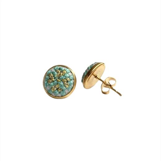 心艺手作：“努苏姆”系列耳钉 Mahi Mahi Gold Studs in Blue\Amour\Teal 商品图6