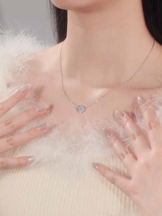 卡蒂罗/KADER 🍀双重好运Buff 光影幸运四叶草项链 浪漫交织满镶闪钻可调节锁骨链 轻奢时尚简约小众吊坠#好运 商品图4