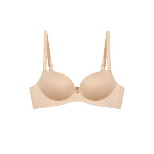 【分码量杯更有型】官网399！ 曼家软糯果冻胶无钢圈上托聚拢小胸显大文胸内衣光面无痕胸罩女 商品图10