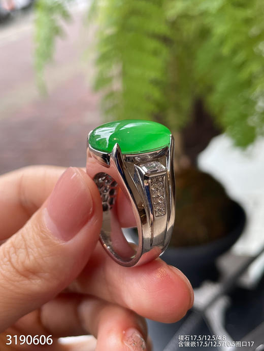 高冰种阳艳绿蛋面戒指【3190606】具体价格微信咨询 商品图5