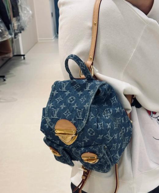 D061823松弛感十足百搭休闲双肩包丹宁牛仔双肩包 商品图4