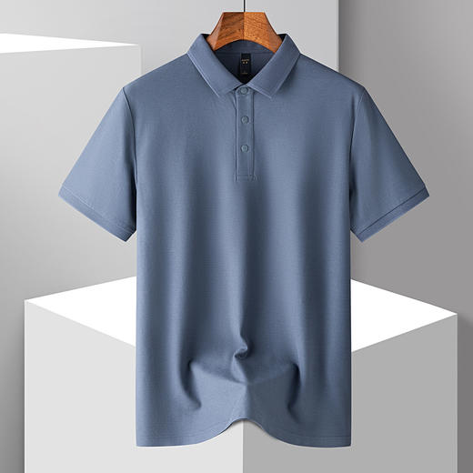 【100棉】罗蒙男士夏季薄款Polo衫休闲透气t恤男士polo衫通勤短袖t恤男士t恤 商品图3