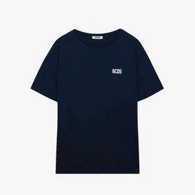GCDS 男士字母徽标印花棉质圆领短袖T恤 深蓝色 A2OM2302JE7 77