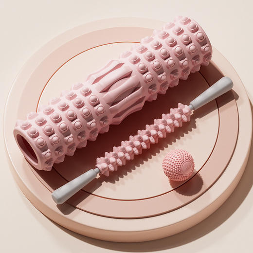 【肌肉放松神器🔥】滚走酸痛，告别水肿！瑜伽按摩狼牙棒，按摩滚轴 小腿肌肉放松神器 滚轮擀大腿琅琊棒，腿部线条管理必备💪薄荷绿/暮光粉/木槿紫，全新配色颜值爆表✨  商品图11