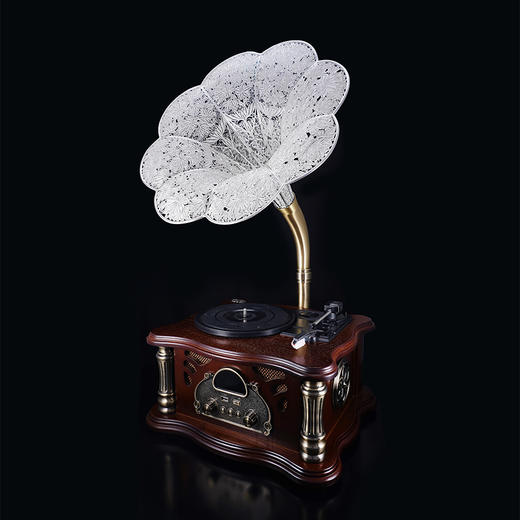 子佩集S999银手工银花丝【白玉海棠之音留声机】摆件大师工坊原创设计【BYHTHSP】2506 商品图8