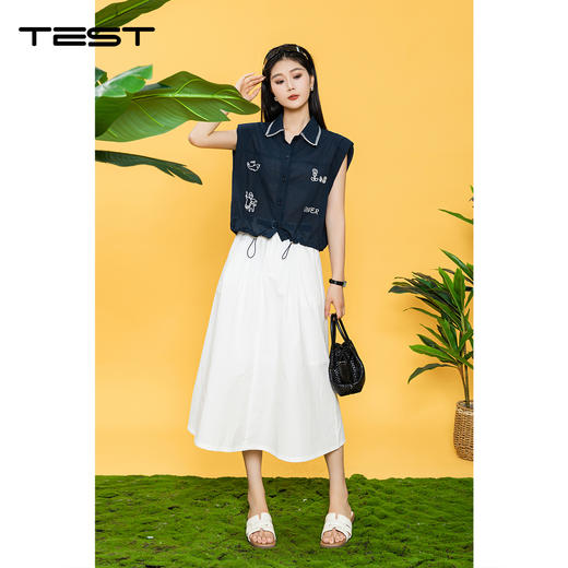 夏上新时尚白色气质百搭显瘦半身裙3252062 商品图1