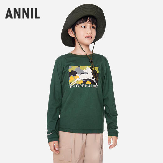 男童圆领长袖针织衫秋季新款安奈儿童装EB531585 商品图1