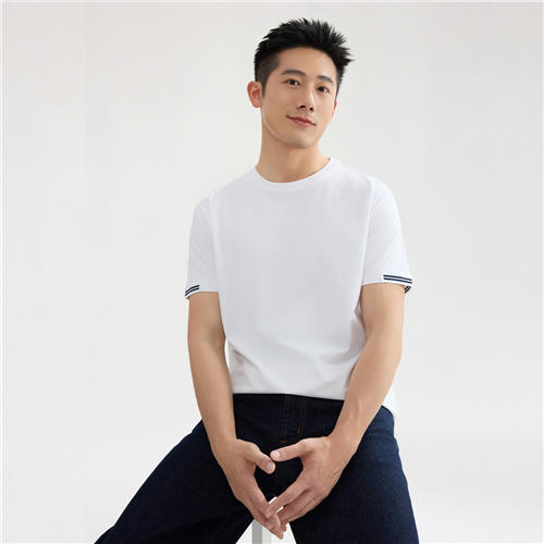 佐丹奴男装25年新款【冰冰系列】竹原凉感短袖T恤衫01025212 商品图1