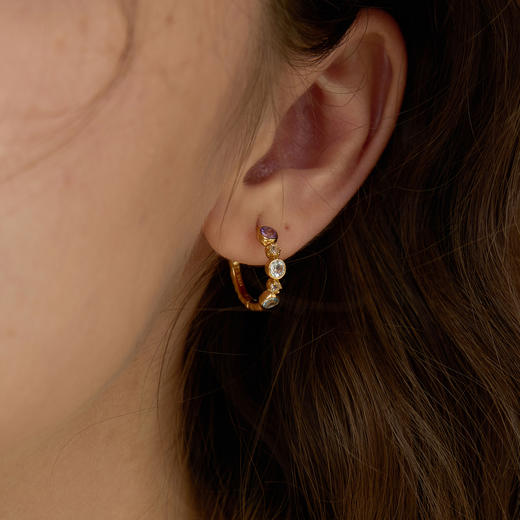 ARSIS银饰丨 秘密花园系列 缤纷派对耳圈 商品图1