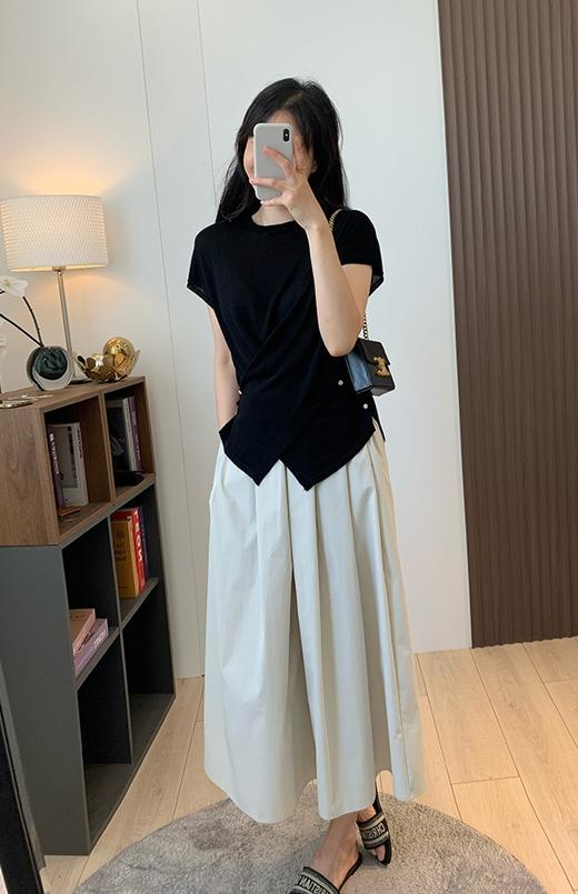 丝滑裸感真丝莱赛尔交叠扭结设计瘦瘦衫 商品图8