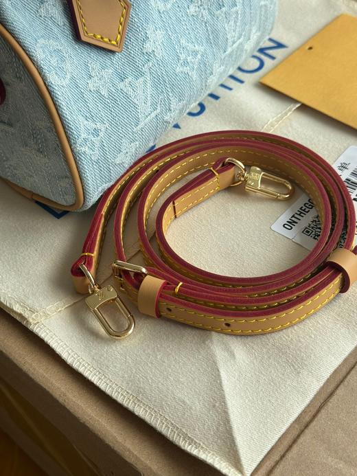 D061822丹宁浅色牛仔包可调节肩带单肩包手提包 商品图13