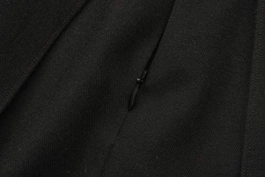 Ruohan 25PF 黑色斜纹羊毛侧插片长裤 商品图9