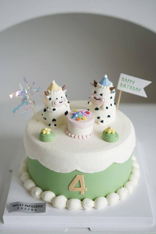 手绘奶油蛋糕 | 鲜果原味奶油 - 小奶牛 商品图0