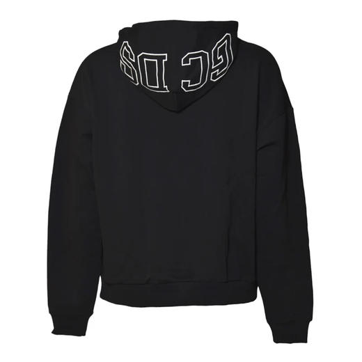 GCDS 男士字母徽标刺绣棉质拉链连帽夹克外套 黑色 B1CM2000JG5 99 商品图1