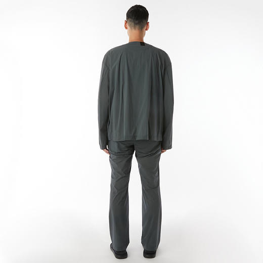 N.HOOLYWOOD COLLARLESS BLOUSON宽松廓形弹力塔夫绸无领开襟夹克 商品图3