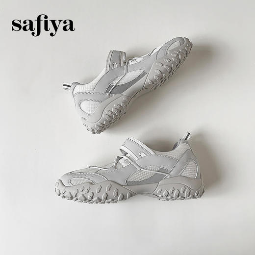 预售7天|Safiya/索菲娅2025芭蕾风魔术贴透气网面百搭机能德训休闲鞋SFD3111417 商品图7