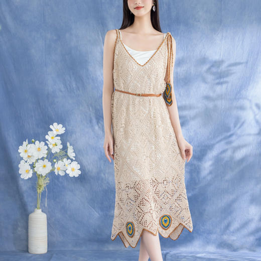 苏苏姐家雀翎背心裙手工DIY钩针纯棉蕾丝线毛线团自制材料包 商品图2