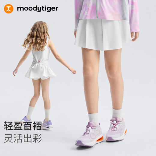 【DR暑假】moodytiger女童短裙25夏新休闲运动高弹不束缚运动网球裙52211806 商品图2