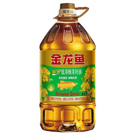 金龙鱼 低芥酸纯香菜籽油5L 商品图0