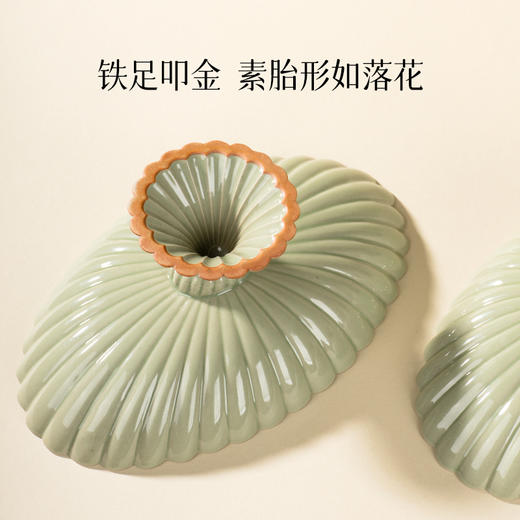 吴山有美 非遗越窑秘色瓷 水纹对杯/水纹对盘 非遗工艺美术大师监制 国风雅器 商品图13