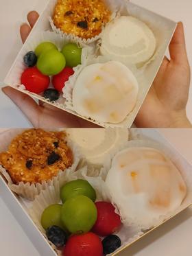 甜品拼装组合下午茶🔥（雪媚娘+肉松小贝+蛋卷+水果）