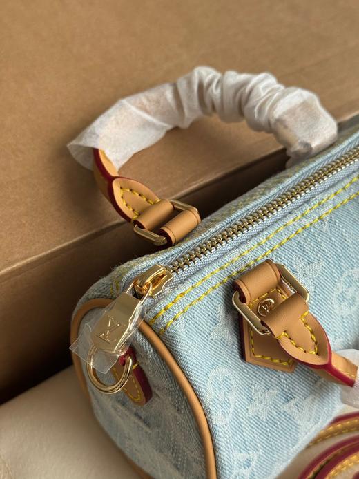 D061822丹宁浅色牛仔包可调节肩带单肩包手提包 商品图10