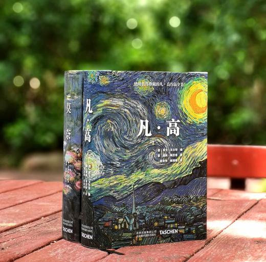 世界图书馆两种：《凡高》+《莫奈》，精装，小32开，铜版彩印，[德]丹尼尔.文登森、瑞纳.梅茨格著，北京美术摄影出版社2018年一版一印，741+612页，两册定价：396，售价118元。 商品图0